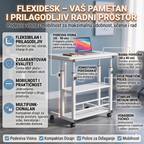 FlexiDesk - podesivi sto sa točkićima