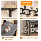 Garderober sa klupom i cipelarom 3u1